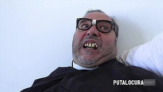 PutaLocura - Busty student Quetzal swallowing all of Father Damian's cum