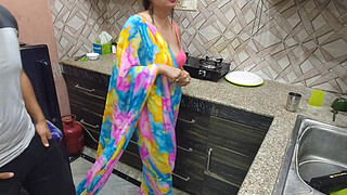 Indian Desi Bhabhi Fucked Hard by Her Devar First Time in kitchen