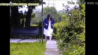 Bank manager Elizabeth Hogben pees in her back garden