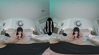 UP CLOSE VR - Petite Marica Hase Lets Parker Ambrose Play With Her Clit Then Tries To Take His BWC