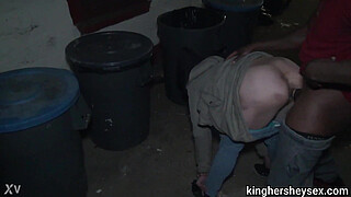 Fucking this prostitute next to the dumpster in a alleyway we got caught
