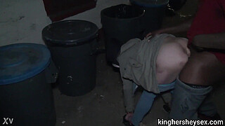 Fucking this prostitute next to the dumpster in a alleyway we got caught