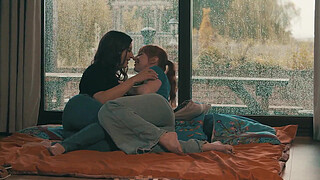 Sensual Lesbians Pleasure Each Other On A Rainy Day