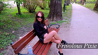 Risky flashing and pissing in public park