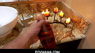 PovMama - Quickie With Stepmom in Shower- India Summer