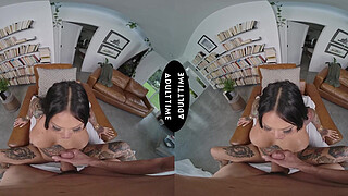 UP CLOSE VR - POV All Natural Tattooed MILF Connie Perignon Is Hungry For Your Big Shaft! CUM ON TITS