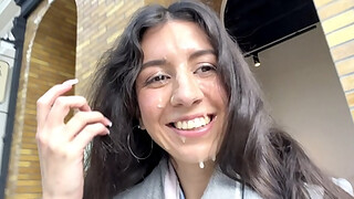 Fuck me right now and cum on my face in public - I want everyone to see me covered in cum! - Cumwalk2