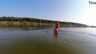 I play ball in the lake!