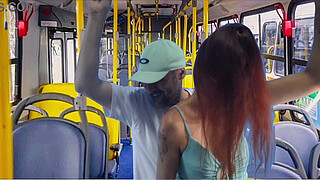 student stretched and fucked on the bus in public