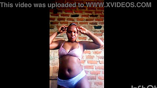 Ugandan chick showing off her body in public