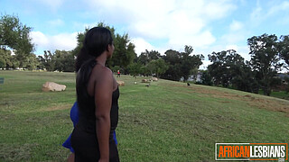 Amateur Black Girls Get Freaky In Public Park