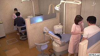 JAV star Eimi Fukada real Japanese dentist office risky sex