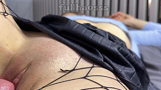 wake up risky fuck pussy milf closeup and creampie cum inside