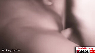 Beautiful closeup double vaginal penetration and huge cum