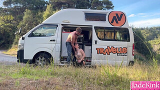 Public Camp Van, Kayaking And Hiking Sex Compilation