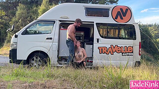 Public Camp Van, Kayaking And Hiking Sex Compilation