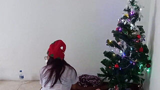 Indian Christmas Masturbation!! I did it on the edge of the Christmas tree because my vagina gets excited by Christmas lights