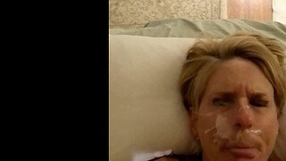 Massive cum facial! Mature Cumslut Beth gets a blinding cum facial, swallows his cum and then sucks his shaft dry #cumslutbeth