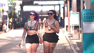 Goth pawg sluts public fucking & eating arse