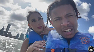 lil d klaps Valerie kay on a jetski