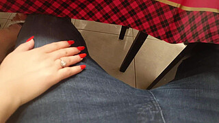 Touched each other in the Restaurant