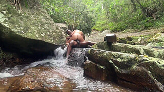 PERVERTED COUPLE CAUGHT FUCKING ON WATERFALL TRAIL