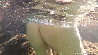 BBW with hairy bush and big butt nude in public