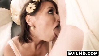 EvilHD.com - Adriana Chechik swallows Mr Pete's shaft and a huge dildo simultaneously