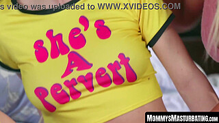 MommysMasturbating.com - StepMom Bridgette B's scissoring session with cutie Kenzie Reeves