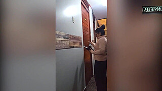 Hot POV: Hairy pussy fuck: Horny short babe takes dick after leaving class.