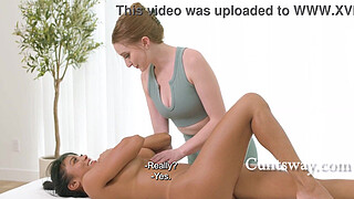 Sexy Caucasian Masseuse Fucks Busty Short Asian Client - Laney Grey, Ember Snow | Cuntsway