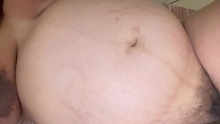 Horny Pregnant Arab Wife shows her Big Tits, Big Tummy and Tight Hairy Pussy