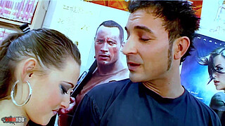 Petite French Moana Mendez's Intense Anal Adventure in a Video Club with Jorge Fernandez