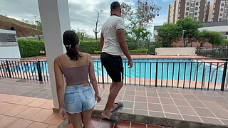 I hide in my little stepsister's shower and end up giving her the best fuck of her life, until I cum on her face