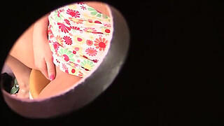 Aurora Snow Couldn't Wait For A Penis To Pop Though The Glory Hole She Found