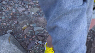 Fucking a redhead at a picnic, cumming in her pussy