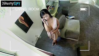 Asian Nanny Massages Bosses Penis With Her Wet Pussy