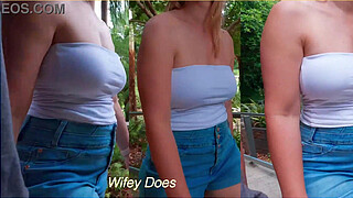 [COMPILATION] HOT wife getting nude in different locations