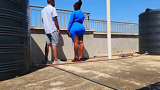 Sneaking Up On My Big Booty Neighbor and She Was Down for Doggystyle on Her Couch