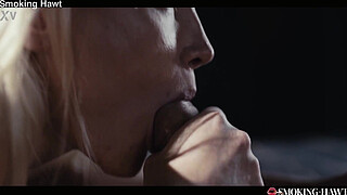 POV Horny Blonde Zazie Skymm In Sexy Top Gives Smokey Blowjob And Rides Big Shaft While Smoking