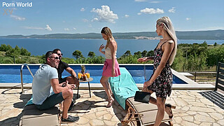 Racy Girls Rebecca Volpetti And Veronica Leal Hook Up With Strangers For Vacay DP Sex GP3160