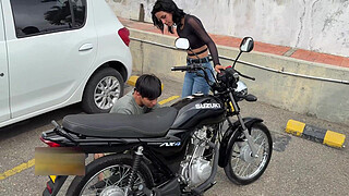 I help a cute unknown babe with her new motorcycle and look for an excuse to pick her up at my apartment.