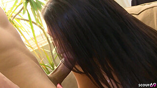 Cutie Fitness Model Babe with Big Tits and long black Hair Pickup for Hard Fuck after Beach Fun