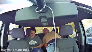 Horny car sex before we go to lunch