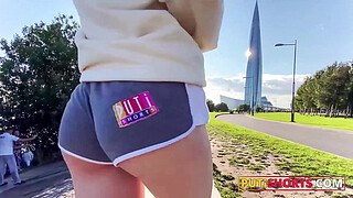 Blonde Teen Girl In Shorts First Time Anal Sex