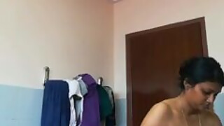 NRI Tamil Cutie Stripping Nude To Bath And Recording It Showing Her Long Big Boobs