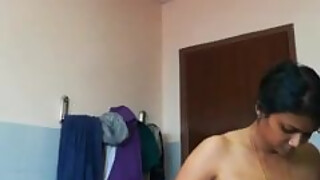 NRI Tamil Cutie Stripping Nude To Bath And Recording It Showing Her Long Big Boobs