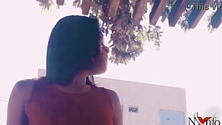 Bitch showing off in public square