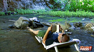 Esmeralda Moon Seduces A Cave Dude