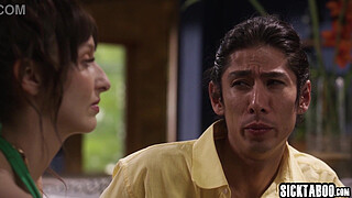 Shameless MILF stepmom with big boobs Lexi Luna fucks stepson David Lee